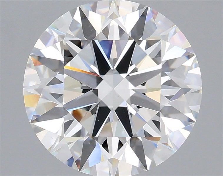 4.08 Carat Round Shaped, Ideal Cut, F Color, VS1 Clarity, IGI Certified Lab Grown Diamond
