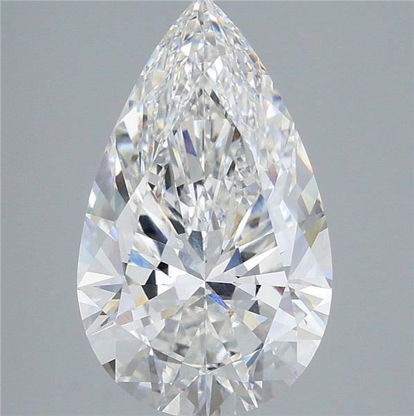 6.00 Carat Pear Shaped, Ideal Cut, E Color, VVS2 Clarity, IGI Certified Lab Grown Diamond