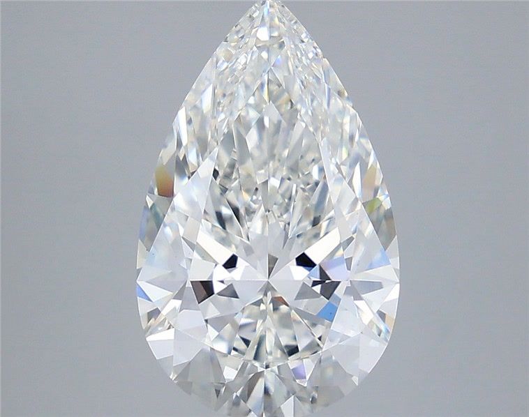 4.56 Carat Pear Shaped, Ideal Cut, F Color, VS1 Clarity, IGI Certified Lab Grown Diamond