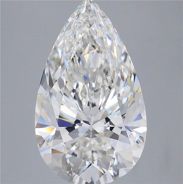 7.54 Carat Pear Shaped, Excellent Cut, F Color, VS1 Clarity, IGI Certified Lab Grown Diamond