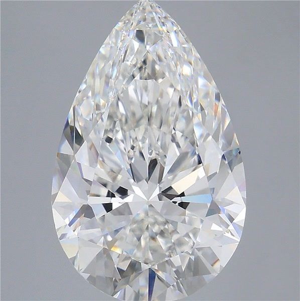 8.07 Carat Pear Shaped, Ideal Cut, F Color, VVS2 Clarity, IGI Certified Lab Grown Diamond