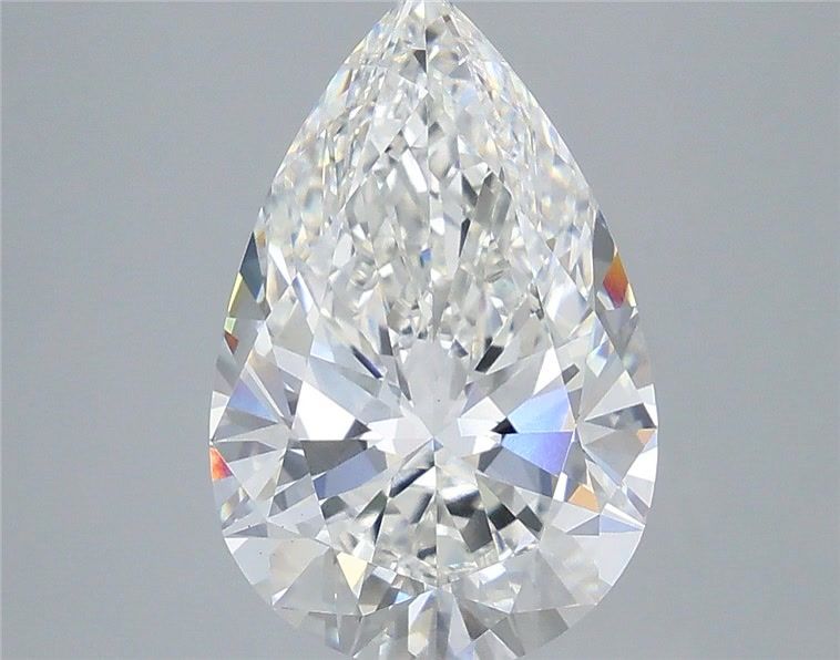 5.53 Carat Pear Shaped, Ideal Cut, G Color, VS1 Clarity, IGI Certified Lab Grown Diamond