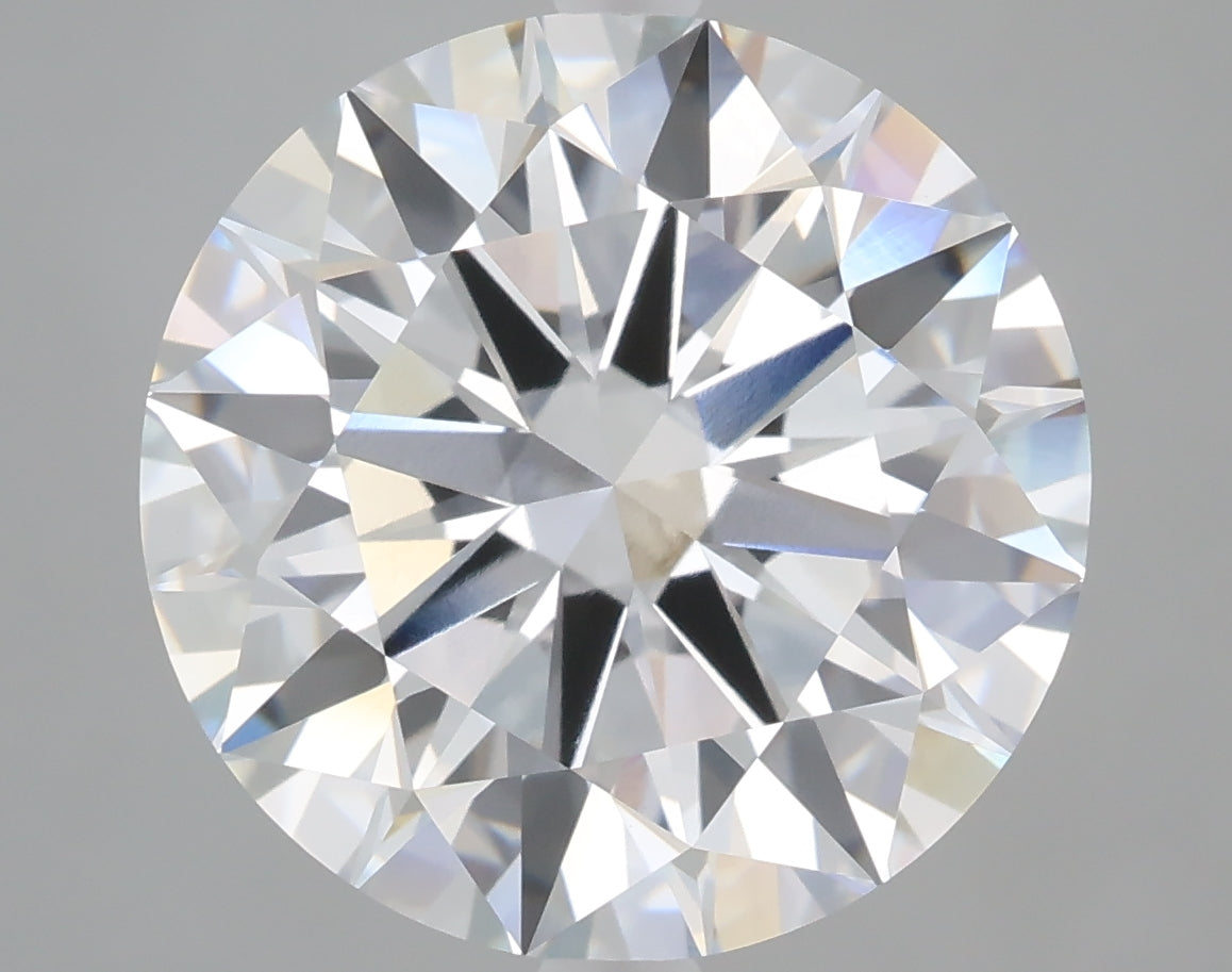 7.08 Carat Round Shaped, Excellent Cut, F Color, VVS2 Clarity, IGI Certified Lab Grown Diamond