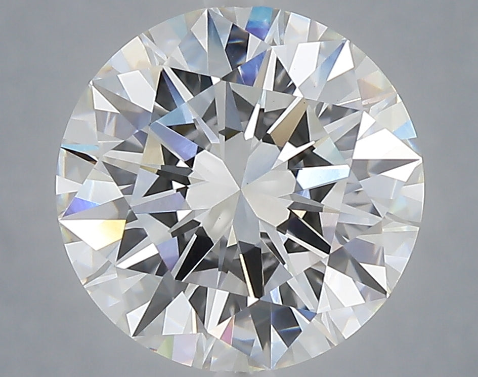 4.09 Carat Round Shaped, Excellent Cut, E Color, VVS2 Clarity, IGI Certified Lab Grown Diamond