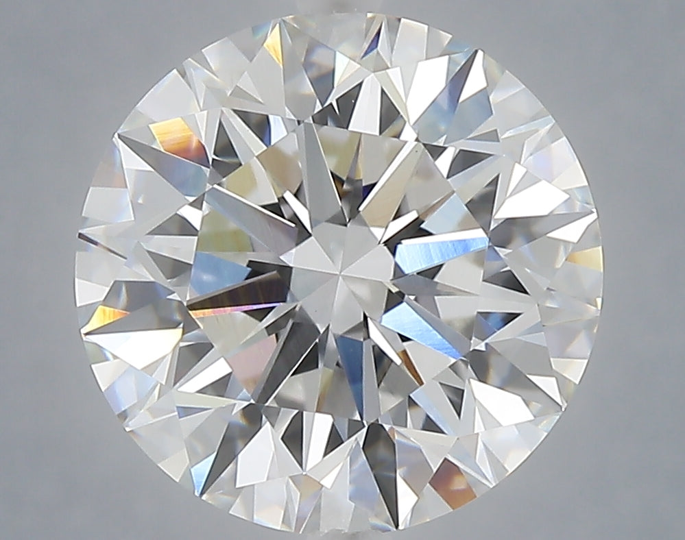 5.06 Carat Round Shaped, Excellent Cut, F Color, VVS2 Clarity, IGI Certified Lab Grown Diamond