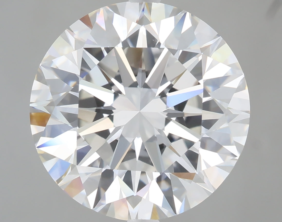 6.02 Carat Round Shaped, Excellent Cut, F Color, VVS1 Clarity, IGI Certified Lab Grown Diamond