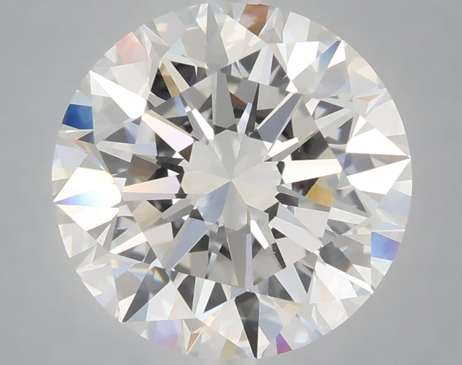 5.02 Carat Round Shaped, Excellent Cut, F Color, VVS2 Clarity, IGI Certified Lab Grown Diamond