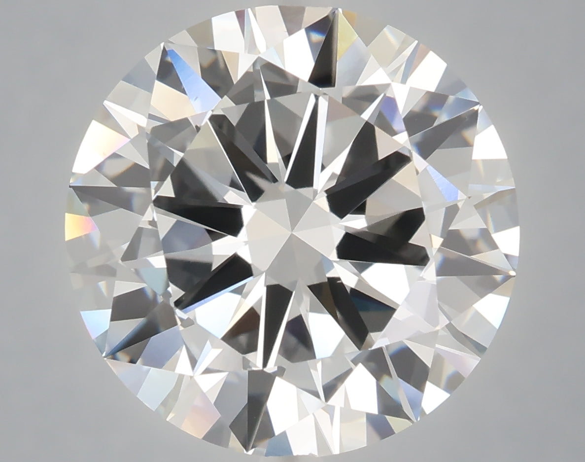 6.01 Carat Round Shaped, Excellent Cut, F Color, VVS2 Clarity, IGI Certified Lab Grown Diamond