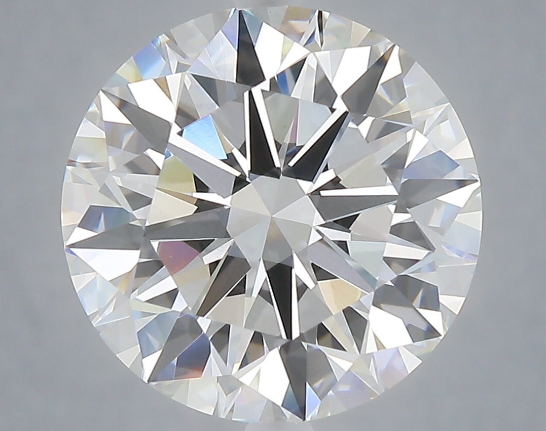 6.02 Carat Round Shaped, Excellent Cut, F Color, VVS2 Clarity, IGI Certified Lab Grown Diamond