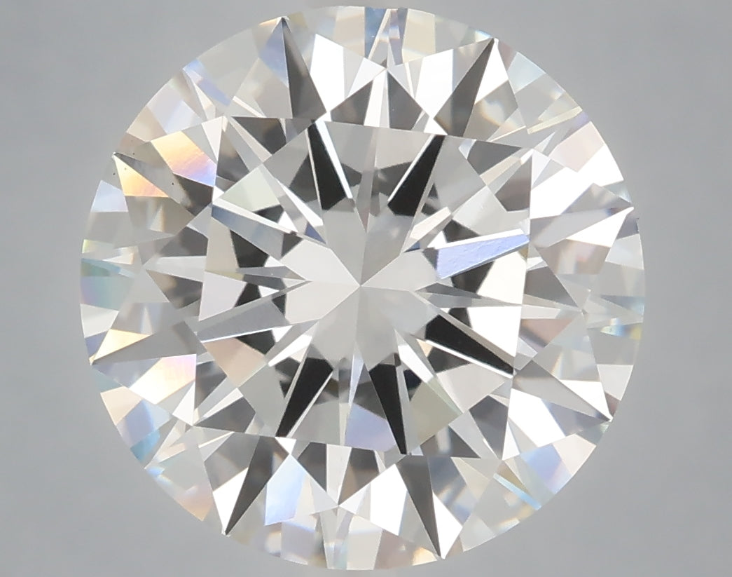 6.03 Carat Round Shaped, Excellent Cut, F Color, VVS2 Clarity, IGI Certified Lab Grown Diamond