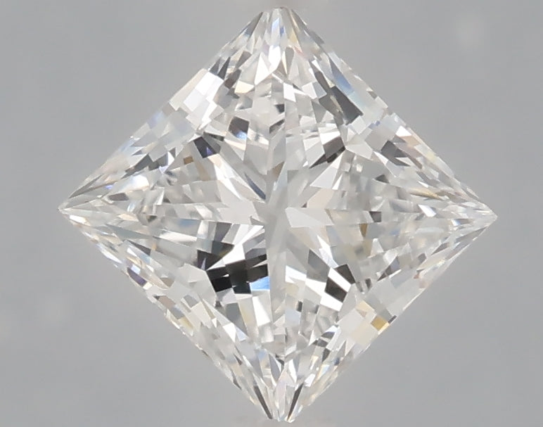 1.08 Carat Princess Shaped, Ideal Cut, D Color, VVS2 Clarity, IGI Certified Lab Grown Diamond