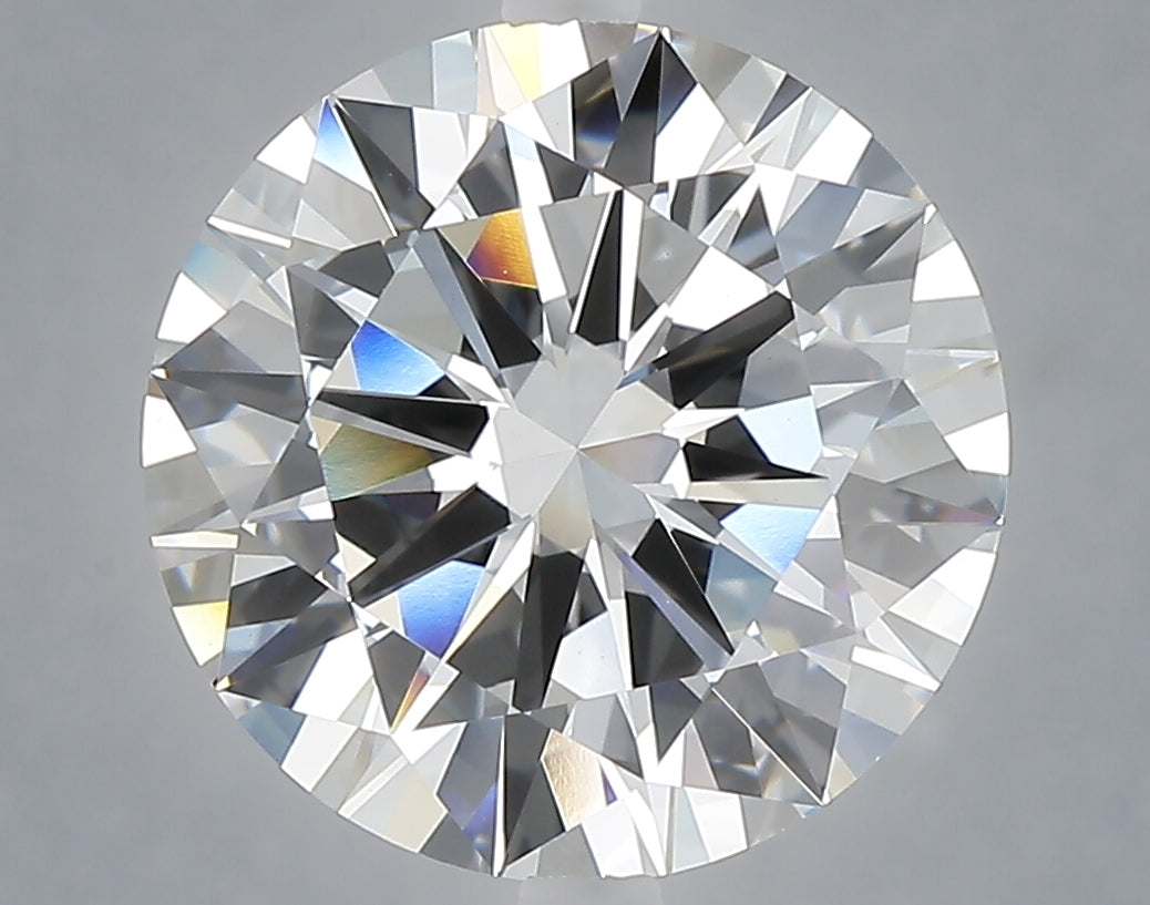 5.03 Carat Round Shaped, Excellent Cut, F Color, VVS2 Clarity, IGI Certified Lab Grown Diamond