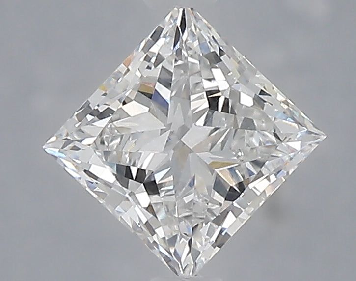 1.08 Carat Princess Shaped, Excellent Cut, E Color, VVS2 Clarity, IGI Certified Lab Grown Diamond