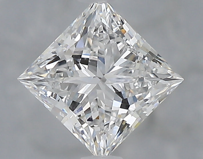 1.08 Carat Princess Shaped, Ideal Cut, E Color, VVS2 Clarity, IGI Certified Lab Grown Diamond