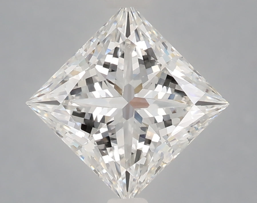2.59 Carat Princess Shaped, Ideal Cut, E Color, VVS2 Clarity, IGI Certified Lab Grown Diamond