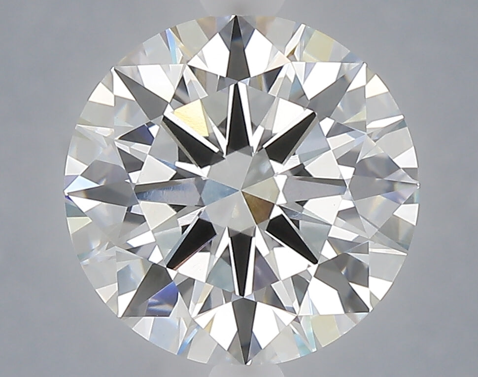 4.09 Carat Round Shaped, Ideal Cut, F Color, VVS2 Clarity, IGI Certified Lab Grown Diamond