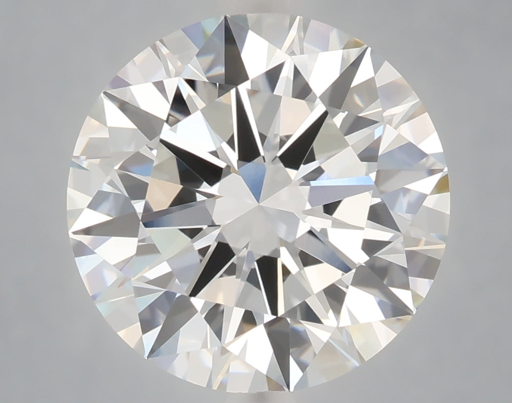 6.02 Carat Round Shaped, Excellent Cut, F Color, VVS2 Clarity, IGI Certified Lab Grown Diamond