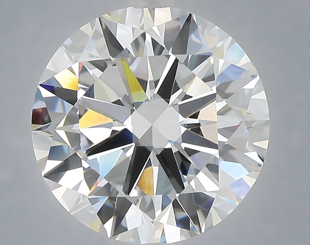 6.01 Carat Round Shaped, Excellent Cut, F Color, VVS2 Clarity, IGI Certified Lab Grown Diamond