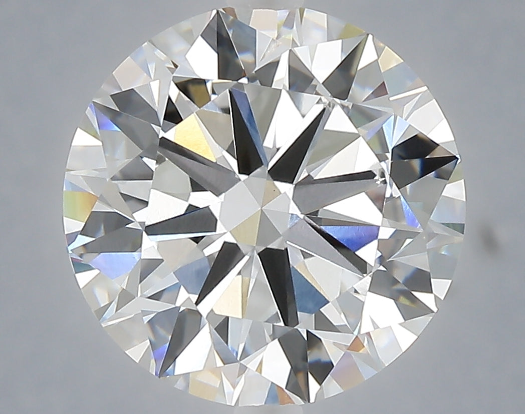 6.01 Carat Round Shaped, Excellent Cut, F Color, VVS2 Clarity, IGI Certified Lab Grown Diamond