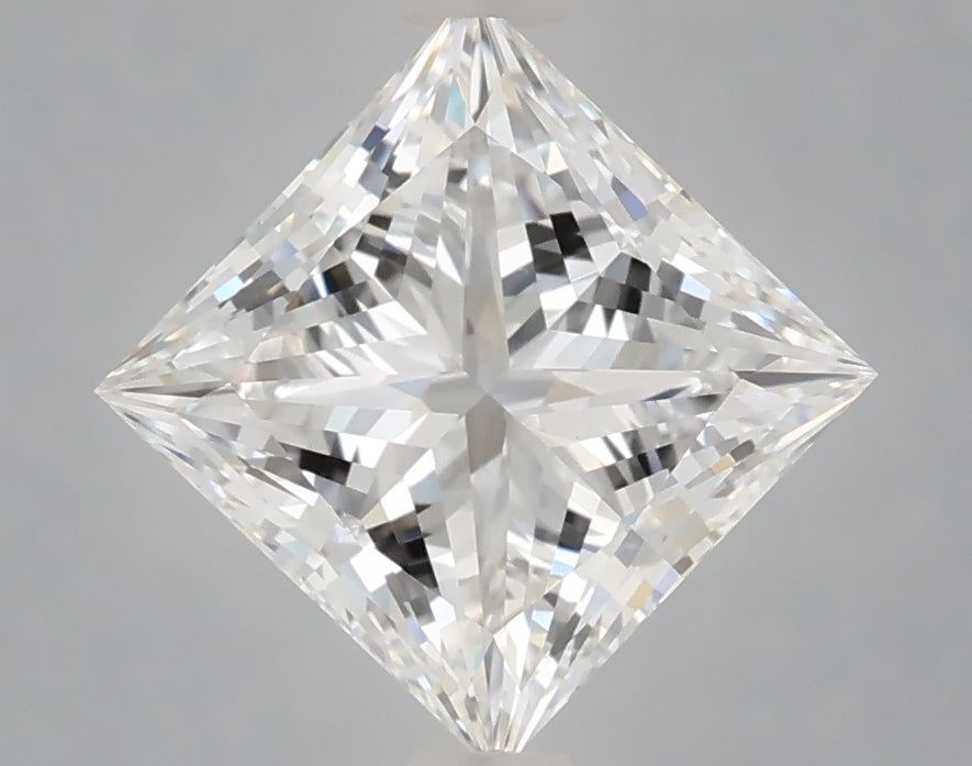 2.60 Carat Princess Shaped, Ideal Cut, E Color, VVS2 Clarity, IGI Certified Lab Grown Diamond