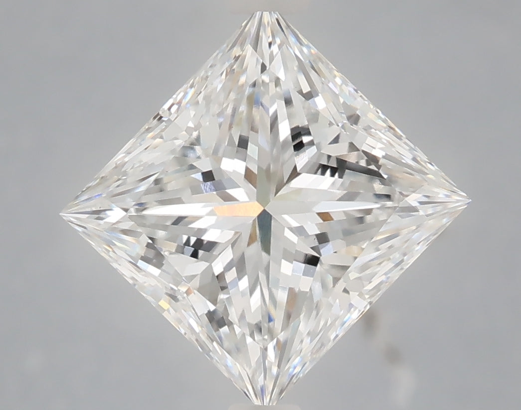 4.05 Carat Princess Shaped, Ideal Cut, E Color, VS1 Clarity, IGI Certified Lab Grown Diamond