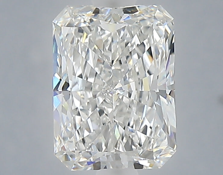 1.55 Carat Radiant Shaped, Excellent Cut, E Color, VS1 Clarity, IGI Certified Lab Grown Diamond