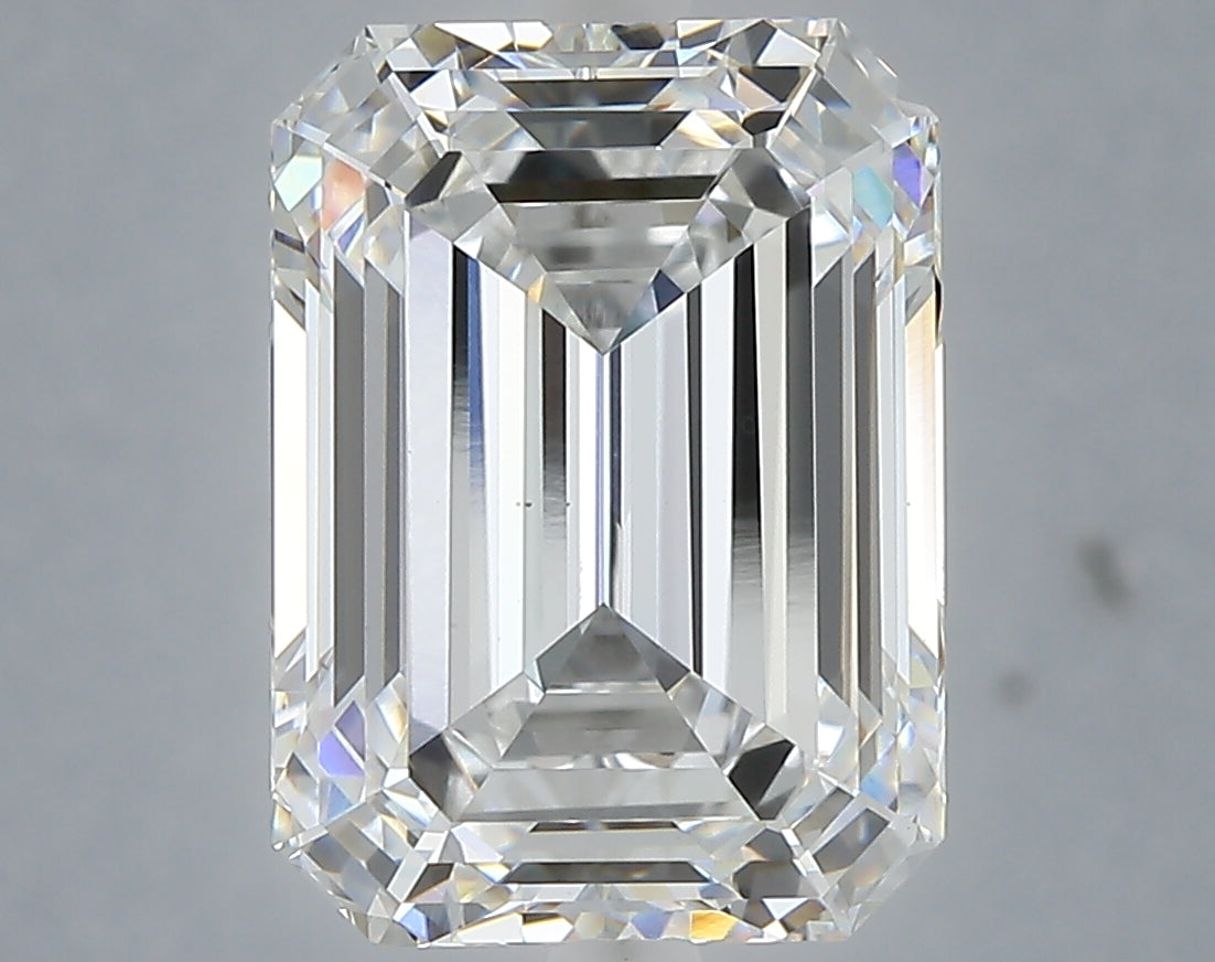 6.10 Carat Emerald Shaped, Ideal Cut, E Color, VS1 Clarity, IGI Certified Lab Grown Diamond