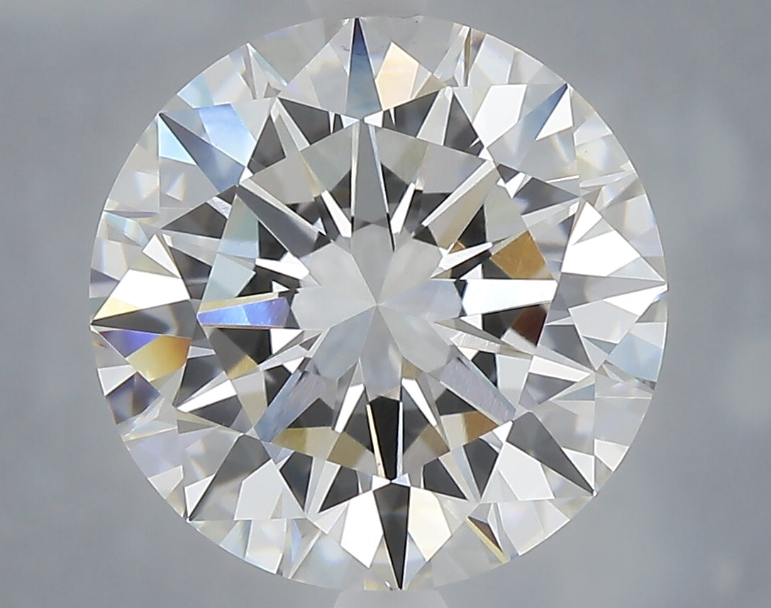 6.01 Carat Round Shaped, Excellent Cut, F Color, VVS2 Clarity, IGI Certified Lab Grown Diamond