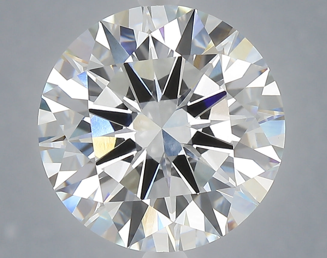6.04 Carat Round Shaped, Excellent Cut, F Color, VVS2 Clarity, IGI Certified Lab Grown Diamond