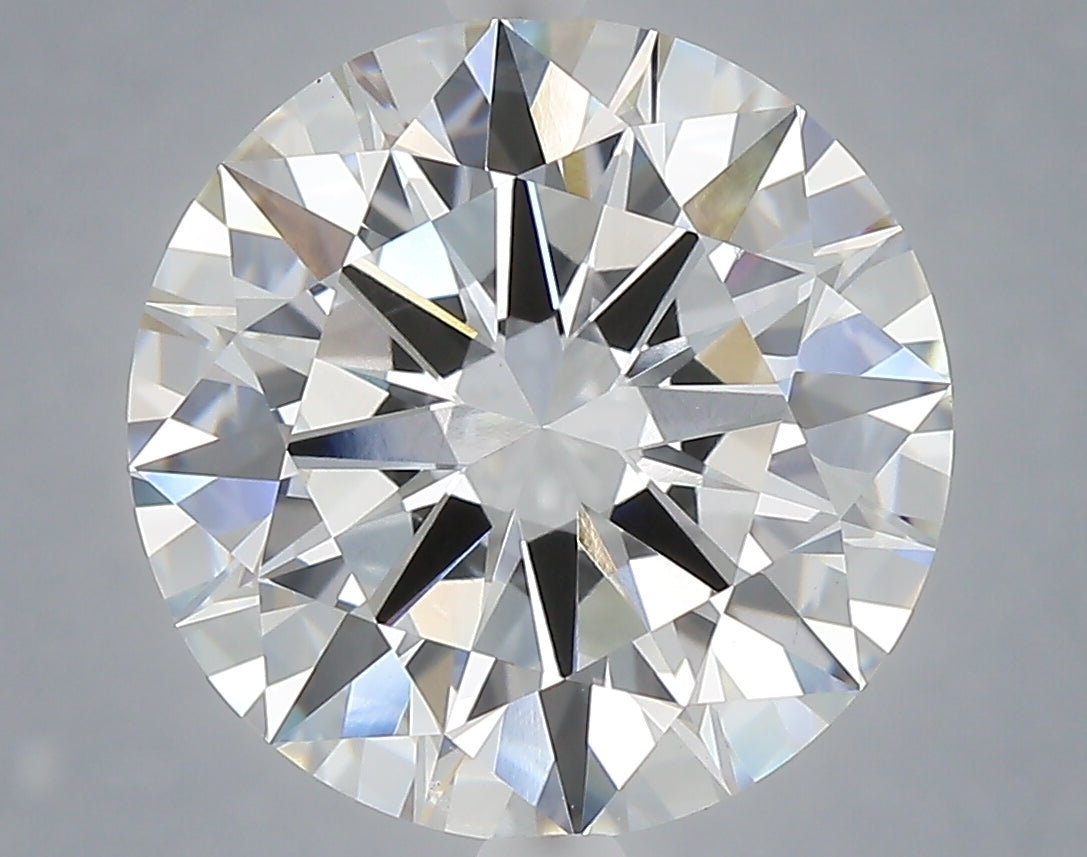 6.04 Carat Round Shaped, Excellent Cut, F Color, VVS2 Clarity, IGI Certified Lab Grown Diamond