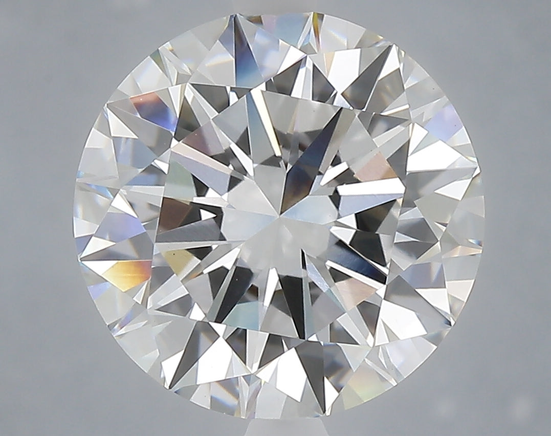 6.01 Carat Round Shaped, Excellent Cut, E Color, VVS2 Clarity, IGI Certified Lab Grown Diamond