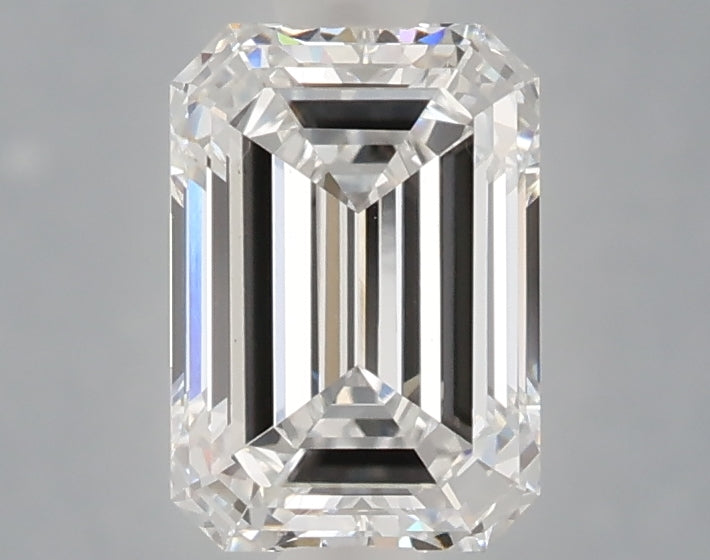 1.58 Carat Emerald Shaped, Ideal Cut, D Color, VVS2 Clarity, IGI Certified Lab Grown Diamond