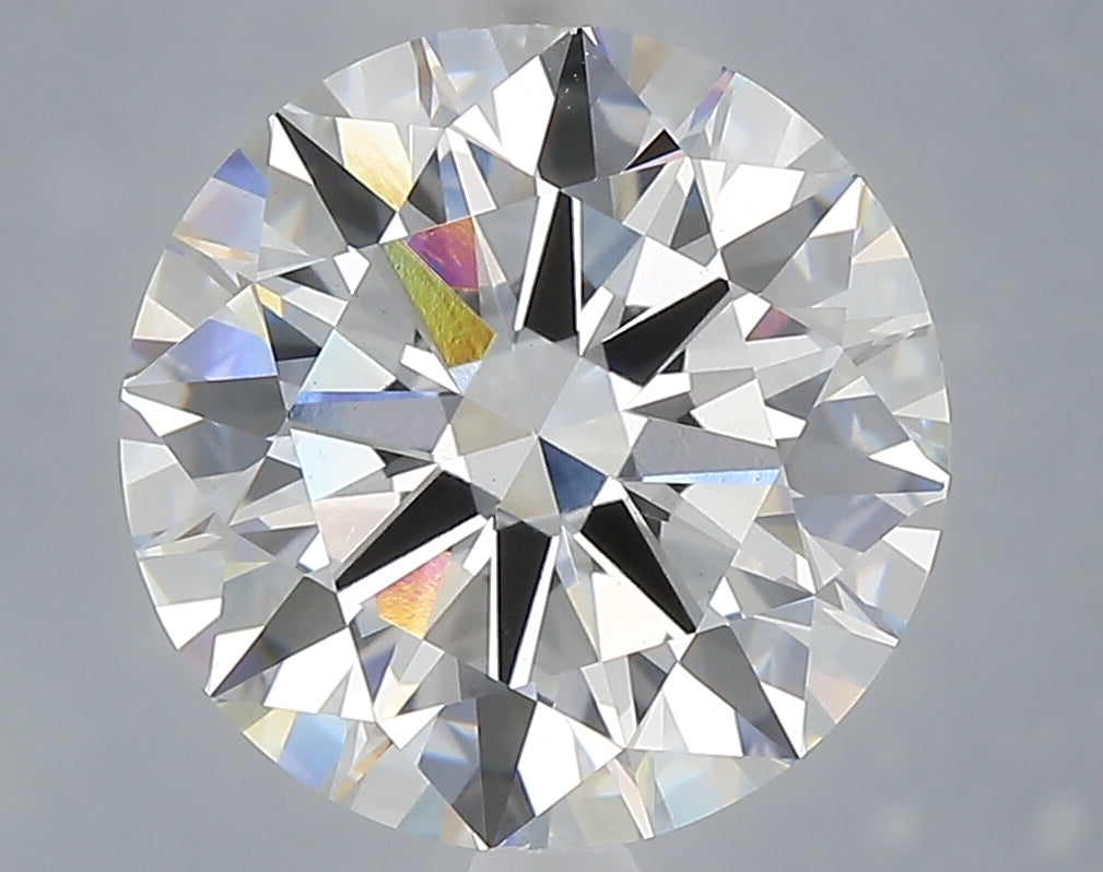5.04 Carat Round Shaped, Excellent Cut, F Color, VVS2 Clarity, IGI Certified Lab Grown Diamond