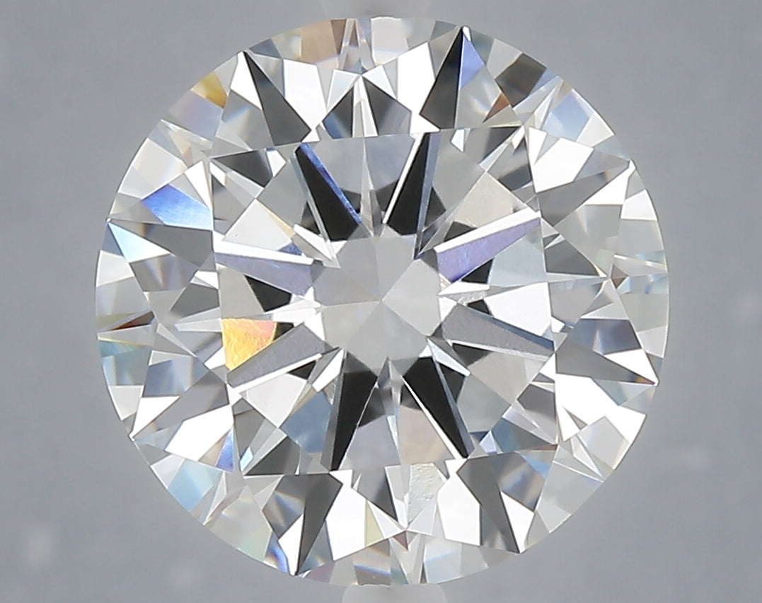 6.06 Carat Round Shaped, Excellent Cut, F Color, VVS2 Clarity, IGI Certified Lab Grown Diamond