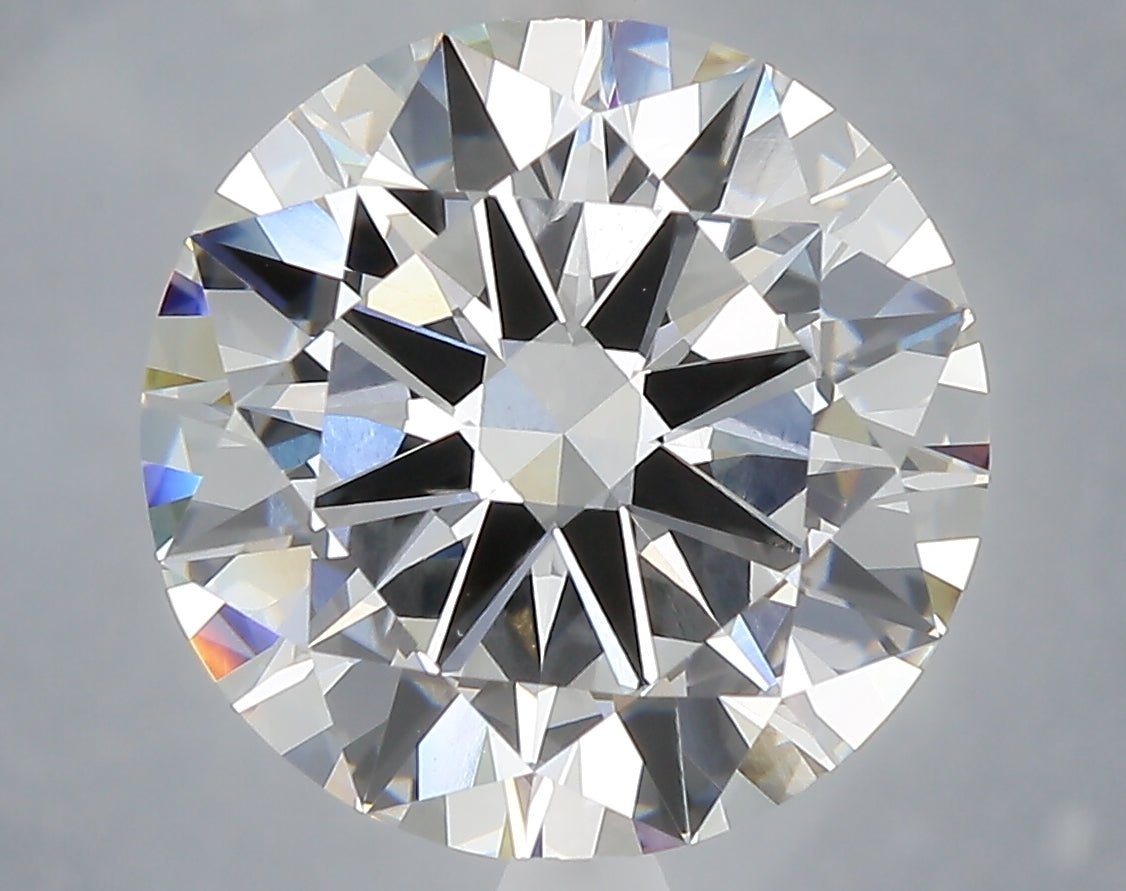 6.01 Carat Round Shaped, Excellent Cut, F Color, VVS2 Clarity, IGI Certified Lab Grown Diamond