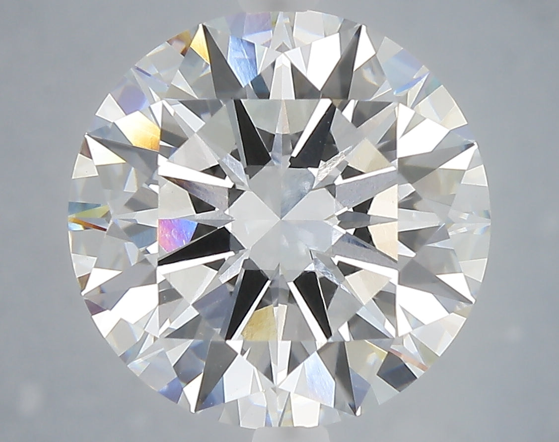 6.06 Carat Round Shaped, Excellent Cut, E Color, VVS2 Clarity, IGI Certified Lab Grown Diamond