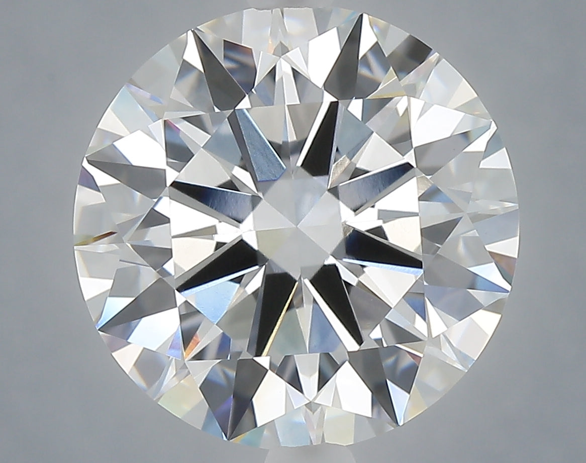 5.08 Carat Round Shaped, Excellent Cut, F Color, VVS2 Clarity, IGI Certified Lab Grown Diamond