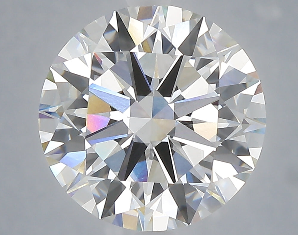5.03 Carat Round Shaped, Excellent Cut, F Color, VVS2 Clarity, IGI Certified Lab Grown Diamond