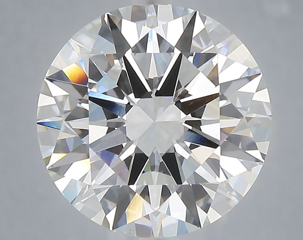 5.09 Carat Round Shaped, Excellent Cut, F Color, VVS2 Clarity, IGI Certified Lab Grown Diamond