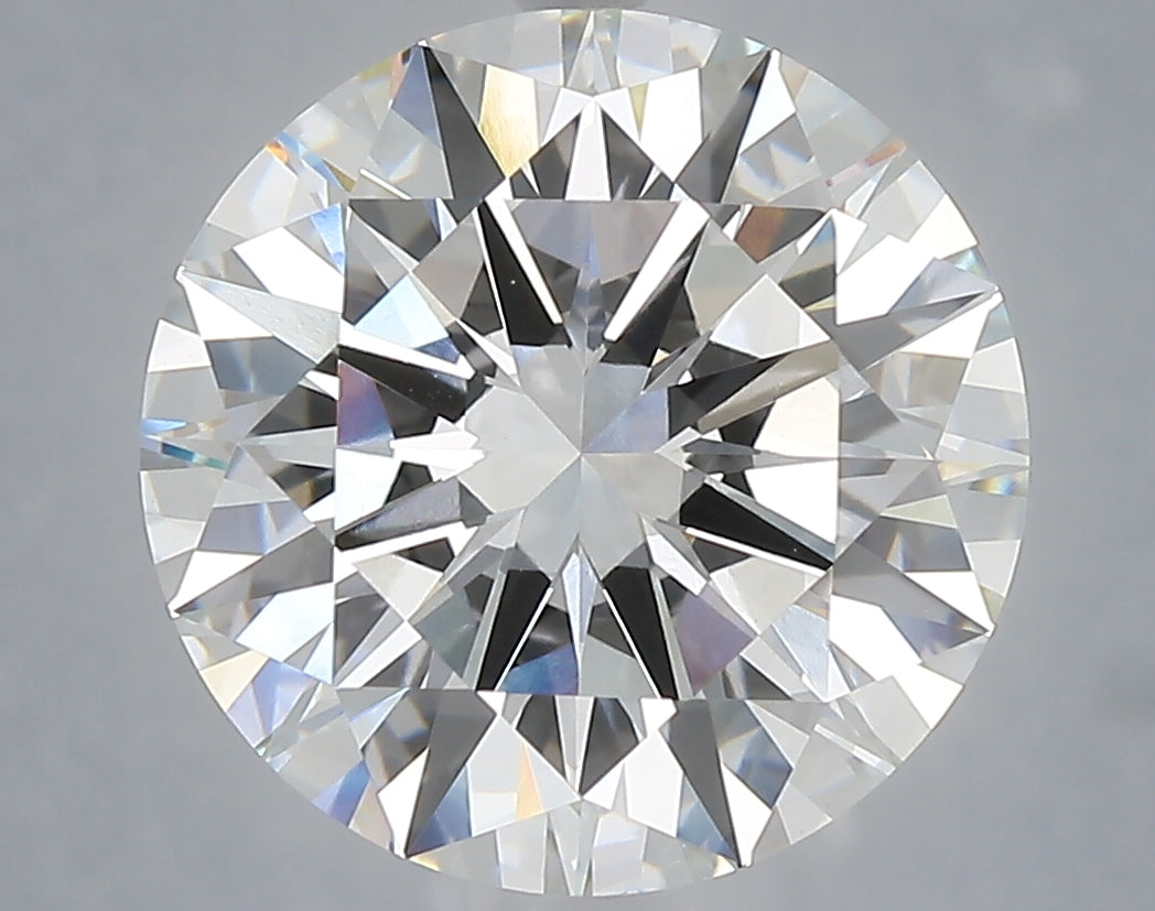 6.01 Carat Round Shaped, Excellent Cut, F Color, VVS2 Clarity, IGI Certified Lab Grown Diamond