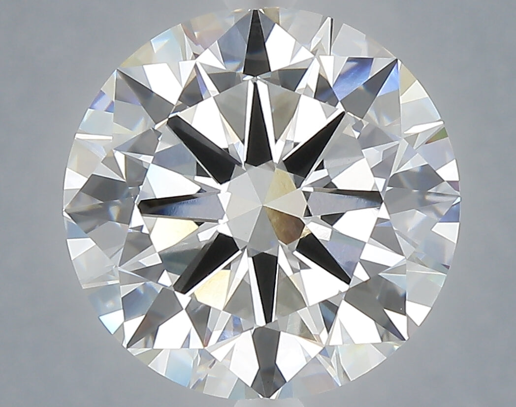 6.02 Carat Round Shaped, Excellent Cut, F Color, VVS2 Clarity, IGI Certified Lab Grown Diamond