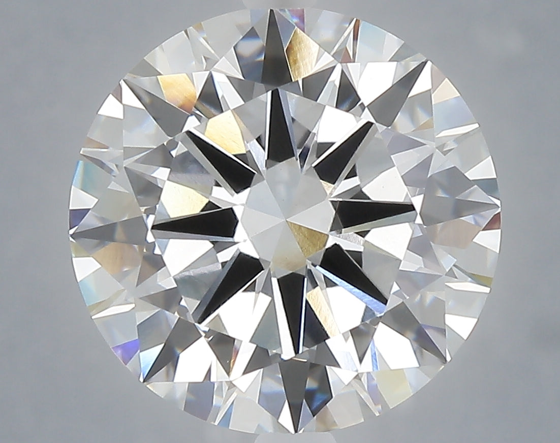 6.03 Carat Round Shaped, Excellent Cut, E Color, VVS2 Clarity, IGI Certified Lab Grown Diamond