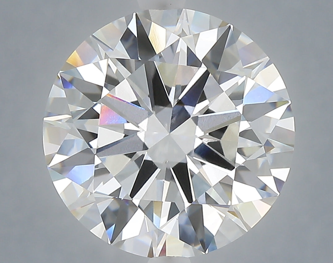 6.08 Carat Round Shaped, Ideal Cut, F Color, VS1 Clarity, IGI Certified Lab Grown Diamond