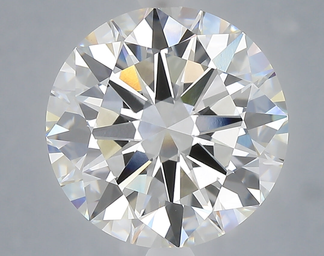 6.02 Carat Round Shaped, Excellent Cut, F Color, VVS2 Clarity, IGI Certified Lab Grown Diamond