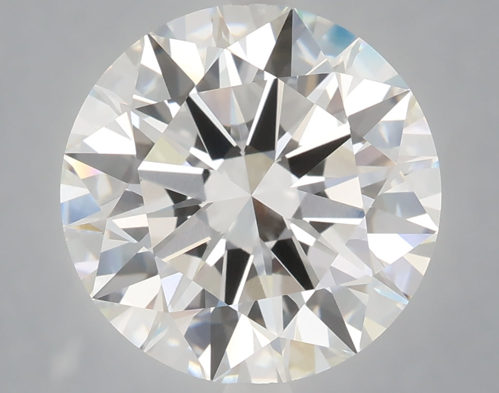 6.08 Carat Round Shaped, Excellent Cut, F Color, VVS2 Clarity, IGI Certified Lab Grown Diamond
