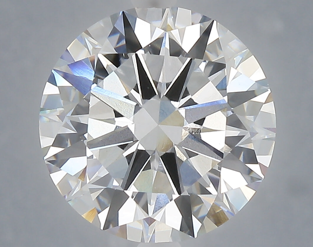 6.01 Carat Round Shaped, Excellent Cut, F Color, VVS2 Clarity, IGI Certified Lab Grown Diamond