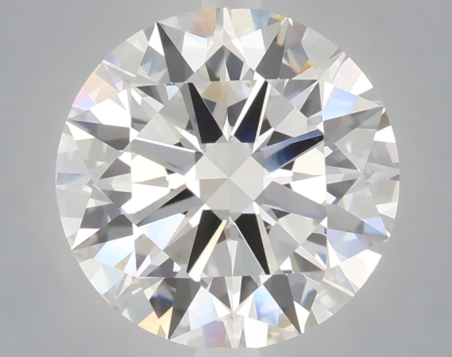 4.04 Carat Round Shaped, Excellent Cut, F Color, VVS2 Clarity, IGI Certified Lab Grown Diamond