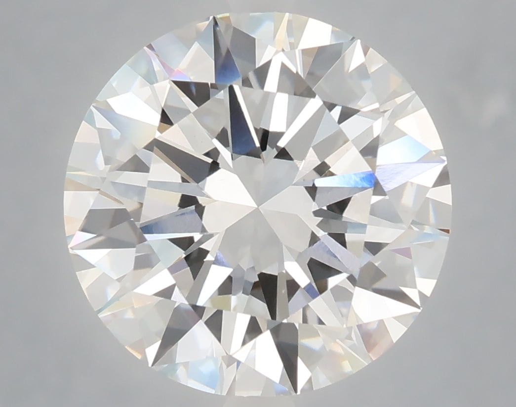 6.02 Carat Round Shaped, Excellent Cut, F Color, VVS2 Clarity, IGI Certified Lab Grown Diamond