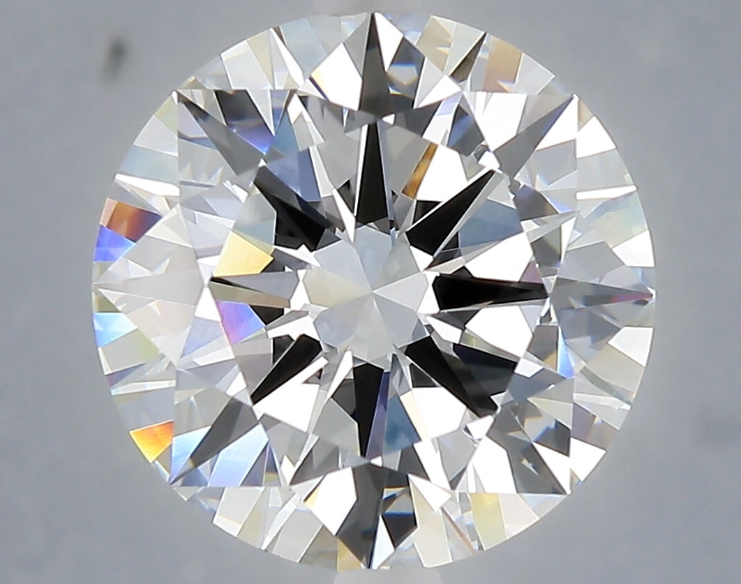 6.01 Carat Round Shaped, Excellent Cut, F Color, VVS2 Clarity, IGI Certified Lab Grown Diamond