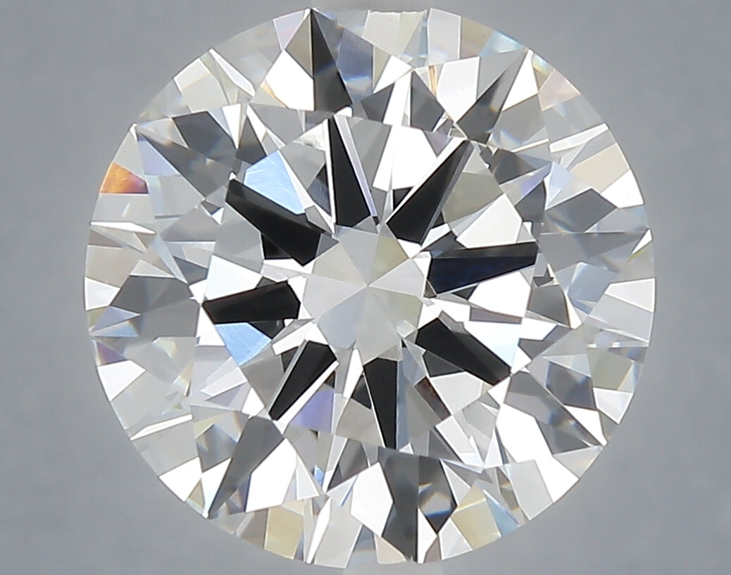 6.07 Carat Round Shaped, Excellent Cut, F Color, VVS2 Clarity, IGI Certified Lab Grown Diamond